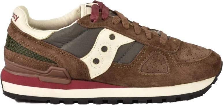 Saucony Stijlvolle Sneakers met Rubberen Zool Brown Heren