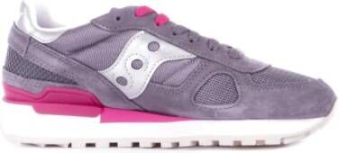 Saucony Zilveren Sneakers Logo Voor Nylon Rubber Gray Dames