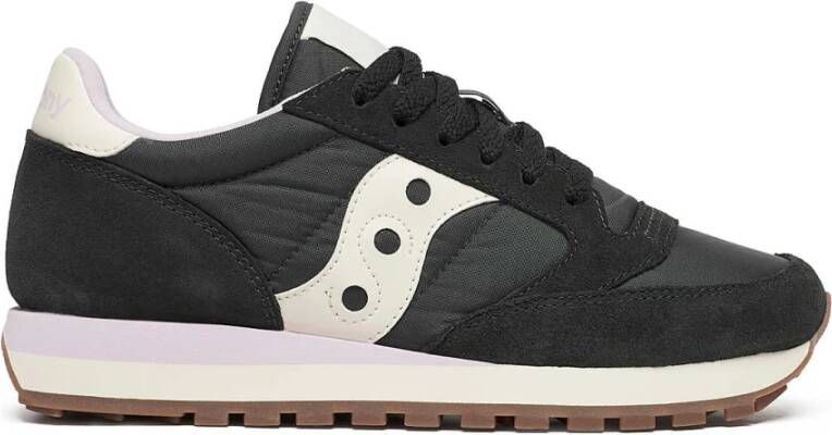 Saucony Zwarte Sneakers met Verwijderbare Binnenzool Black Dames