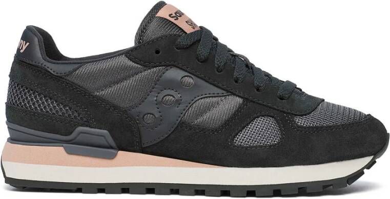 Saucony Zwarte Sneakers met Wolkachtige Demping Black Dames