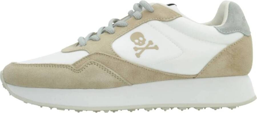 Scalpers Stijlvolle Sneakers voor Modieuze Vrouwen Beige Dames