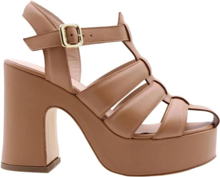 Scapa High Heel Sandals Bruin Dames