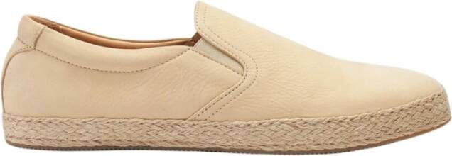 Scarosso Beige Nubuck Leren Espadrilles Beige Heren