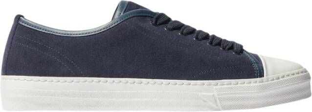 Scarosso Blauwe Suède Vetersneakers Blue Heren