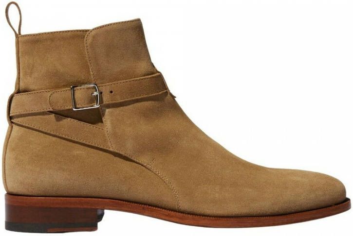 Scarosso Gratis Suède Jodhpur Laarzen Beige Heren