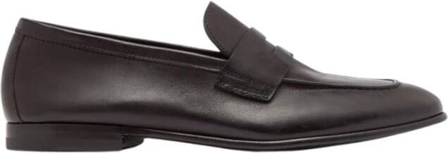 Scarosso Bruin Kalfsleren Penny Loafers Brown Heren