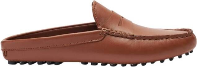 Scarosso Cognac Penny Driver Mules Brown Dames