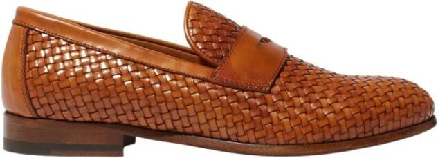 Scarosso Delfina Loafers Handgemaakte Italiaanse Leren Schoenen Brown Dames