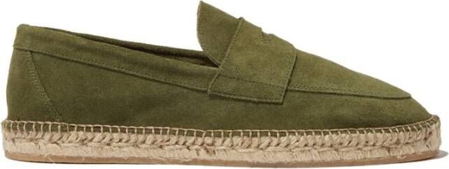 Scarosso Diego Suede Espadrilles Green Heren