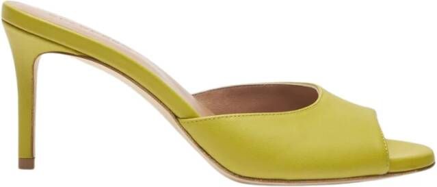 Scarosso Elegant Lime Slip-On Mules Green Dames