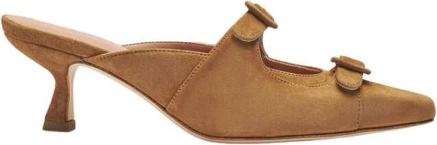 Scarosso Elegante Tan Suede Instapmuilen Brown Dames