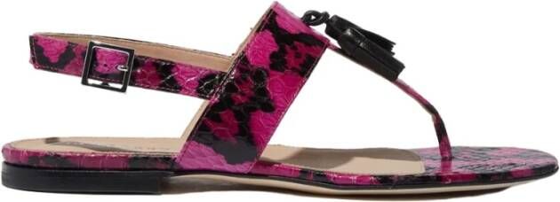 Scarosso Emma Elaphe Platte Sandalen Roze Dames