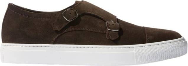 Scarosso Fabio Blauwe Monk Strap Sneakers Bruin Heren