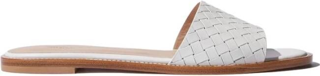 Scarosso Federica Leren Sliders White Dames