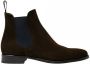 Scarosso Handgemaakte Donkerbruine Suède Chelsea Boots Black Heren - Thumbnail 1