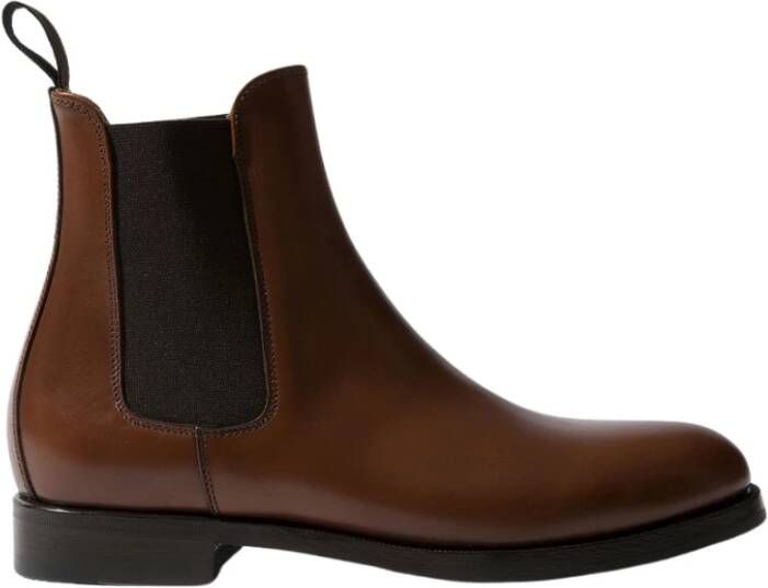 Scarosso Handgemaakte Bruine Chelsea Boots van Kalfsleer Brown Dames