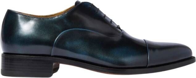 Scarosso Lorenzo Blu Handgemaakte Leren Oxfords Blue Heren