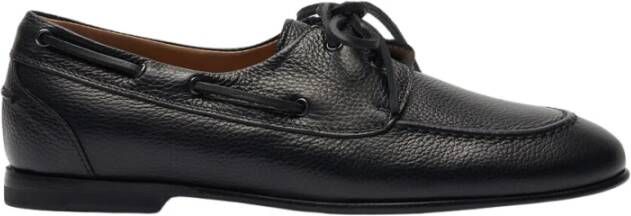 Scarosso Handgemaakte Zwarte Leren Bootschoen Loafers Black Dames