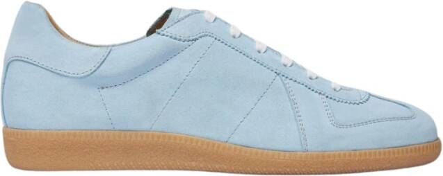 Scarosso Hans Suède Leren Lage Sneakers Blue Heren