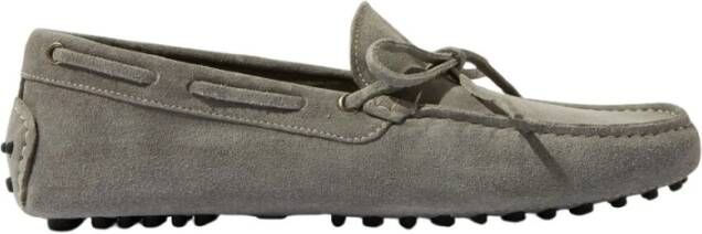 Scarosso James Suede Loafers Handgemaakt in Italië Gray Heren