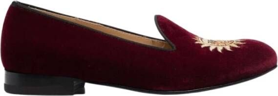 Scarosso Jordanie Slippers: Handgemaakte Fluwelen Slippers voor Speciale Gelegenheden Rood Dames