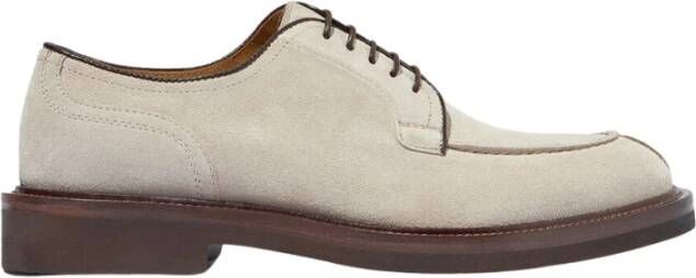 Scarosso Klassieke Mario Sand Suede Derby Schoen Beige Heren