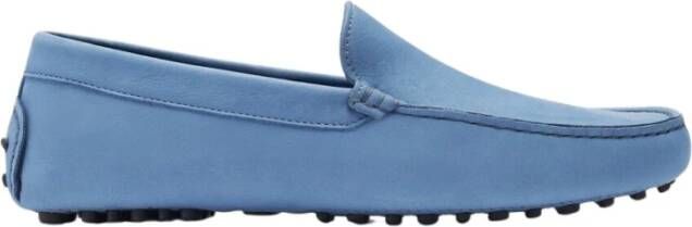 Scarosso Lichtblauwe Nubuck Rijdersschoenen Blue Heren