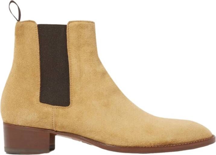 Scarosso Luxe Suede Chelsea Boot Beige Heren