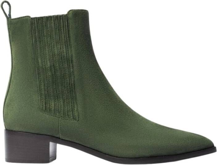 Scarosso Olivia Zwarte Lak Enkellaarzen Green Dames