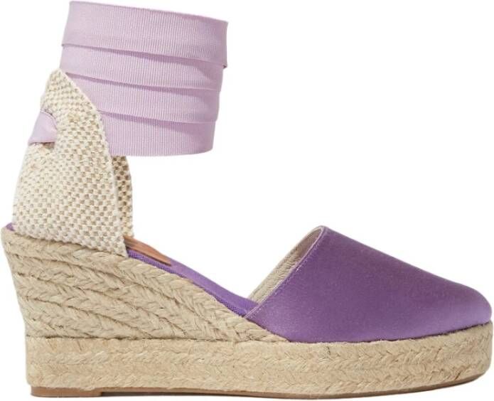 Scarosso Paloma Silk Espadrilles Purple Dames