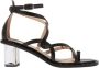 Scarosso Patty Hoge Hak Leren Sandalen Black Dames - Thumbnail 1