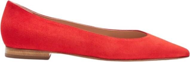 Scarosso Rode Suède Ballet Flats Red Dames