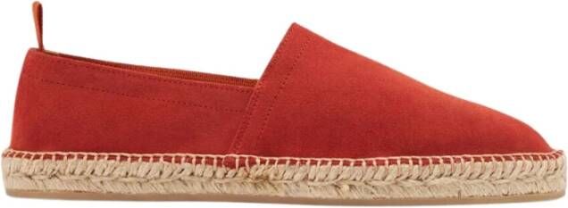 Scarosso Rust Suede Espadrilles Red Heren