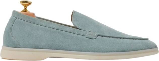 Scarosso Salie Groene Suède Loafers Blue Heren