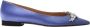 Scarosso Satin Ballet Flats met Rhinestone Detail Purple Dames - Thumbnail 1