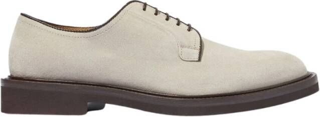 Scarosso Suede Derby Veterschoenen Beige Heren