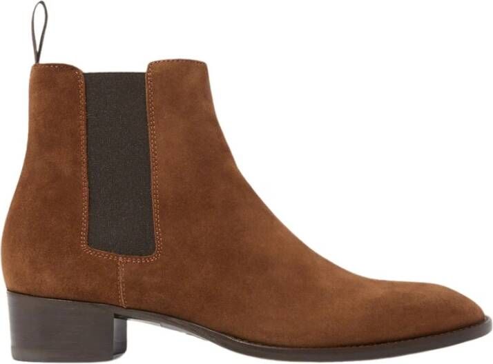 Scarosso Tan Suede Chelsea Boot Brown Heren