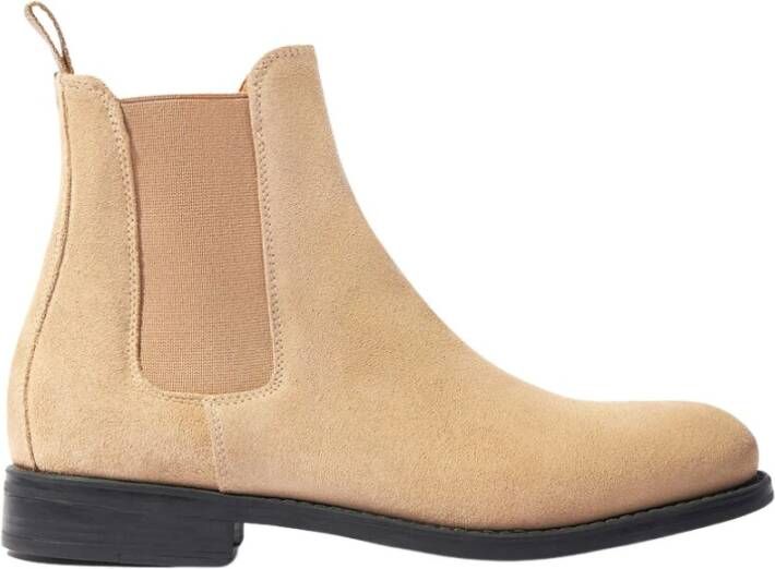 Scarosso Tapered Chelsea Boot met rubberen zool Beige Dames