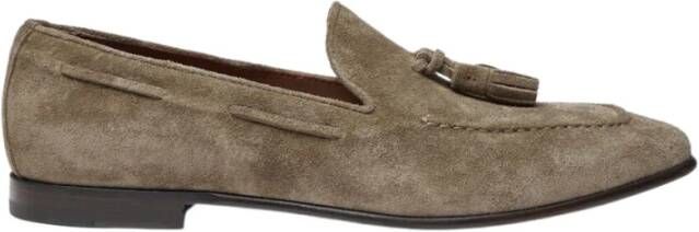 Scarosso Taupe Suède Tassel Loafers Beige Heren