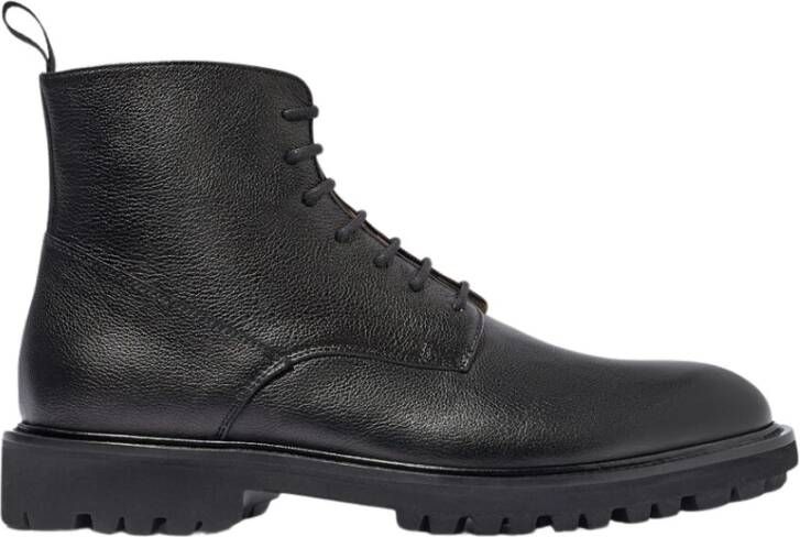 Scarosso Thomas Zwart Graan Veterschoen Black Heren