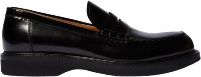 Scarosso Zwarte Geborsteld Leren Penny Loafers Black Heren