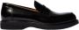 Scarosso Zwarte Geborsteld Leren Penny Loafers Black Heren - Thumbnail 1