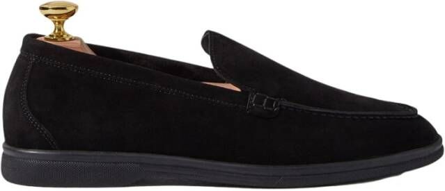 Scarosso Zwarte Suède Ludovica Moccasin Black Dames