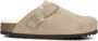 Scholl FAE NEW F Suede SA Womens Dark Beige FALSO Clogs Dark Beige - Thumbnail 12