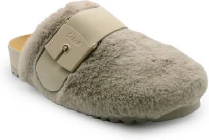 Scholl ALASKA 3.0 Synthetic fur GR Womens Taupe FALSO Clogs Taupe