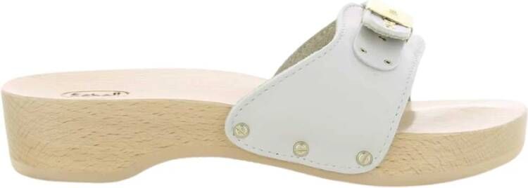 Scholl Dames Witte Hakken Sandalen White Dames