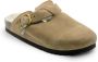 Scholl FAE NEW F Suede SA Womens Dark Beige FALSO Clogs Dark Beige - Thumbnail 4