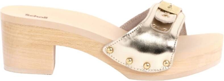 Scholl Gouden Sandalen voor Stijlvolle Zomerse Look Beige Dames