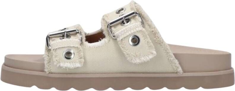 Scotch & Soda Beige Denim Slippers Zale 2 Beige Dames