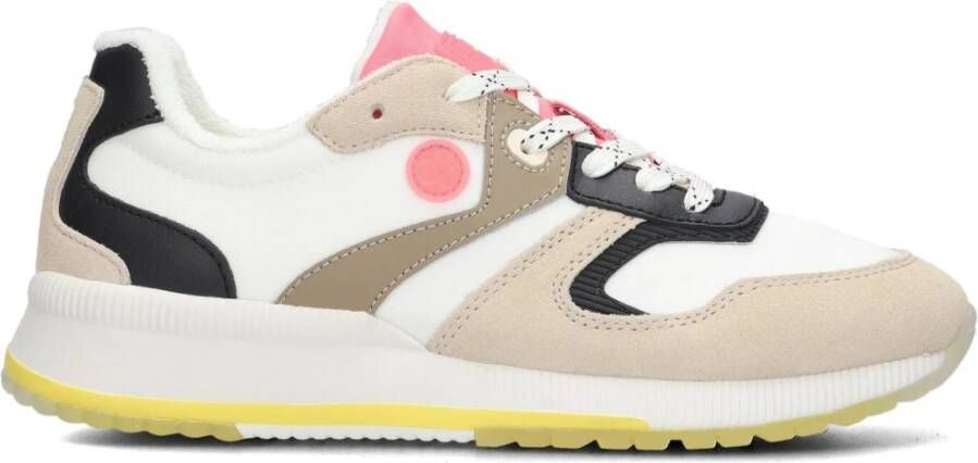 Scotch & Soda Beige en Witte Vivi Lage Sneakers Multicolor Dames